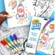 Crayola Color Wonder Mess free Coloring, Blank Coloring 30 Pages - White