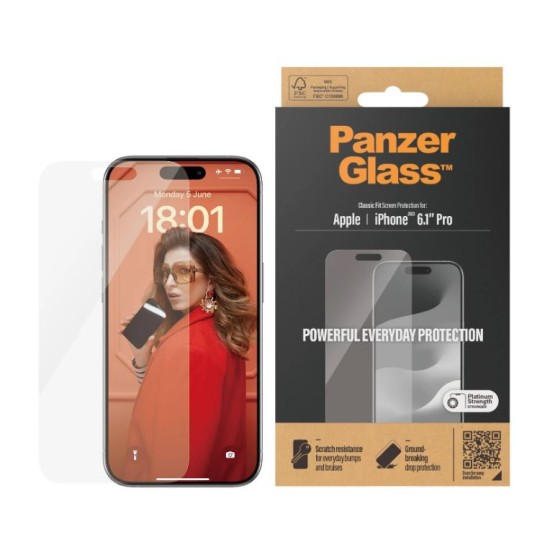 PanzerGlass iPhone 15 Pro (6.1") - Classic Fit