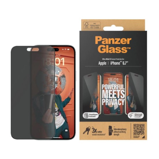 PanzerGlass iPhone 15 Plus (6.7") - UWF Privacy