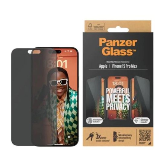 PanzerGlass iPhone 15 Pro Max (6.7") - UWF Privacy