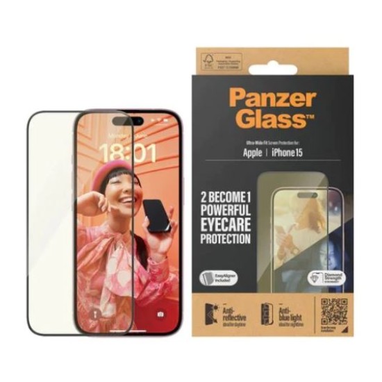 PanzerGlass iPhone 15  (6.1") - UWF Anti-Reflective & Bluelight