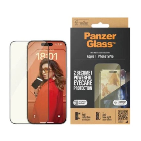 PanzerGlass iPhone 15 Pro (6.1") - UWF Anti-Reflective & Bluelight