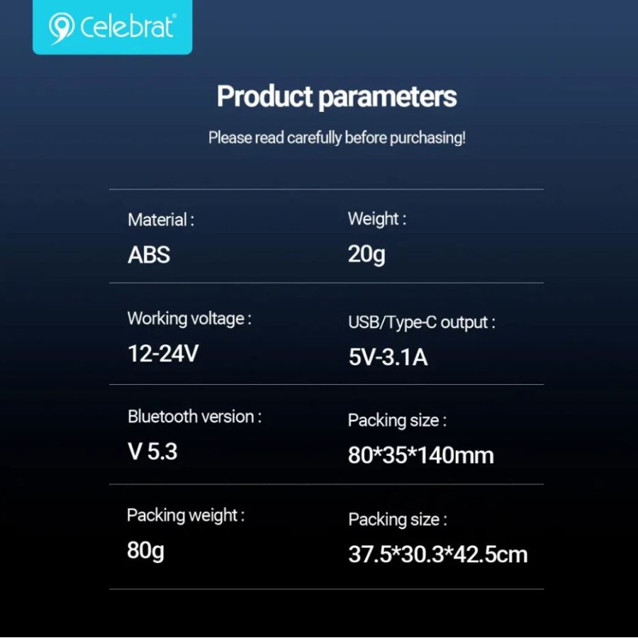 Car Charger with wireless connection function.