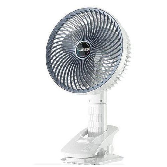 Plastic 4 Clamp fan rechargeable, 45 W  (Summer Fan)