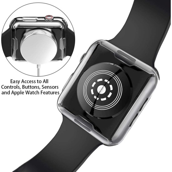 360 Case for Apple Watch Series 5 / Series 4 Screen Protector 38to44mm - Clear