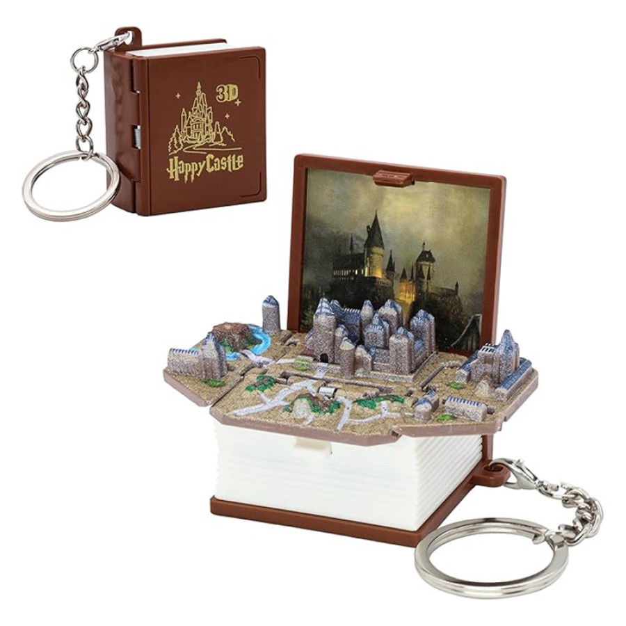 3D Folding Pop-up Harry Potter Castle Keychain 3D Folding Pop-up Harry Potter Castle Keychain