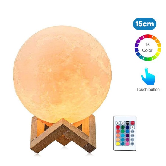 3D Moon lamp light RGB 15cm