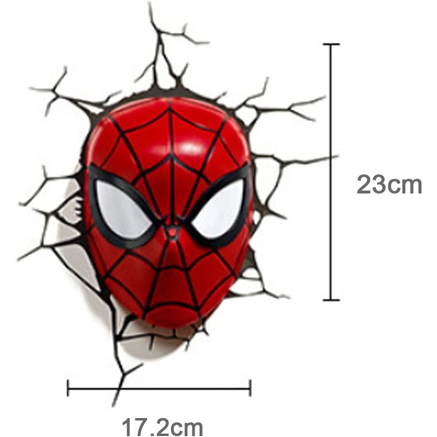 3D Decor Marvel Spider man Face Wall Light