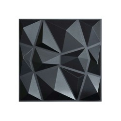 3D Decorative Wall Panel (50x50cm) 1 Panel - Black 3D Decorative Wall Panel (50x50cm) 1 Panel - Black