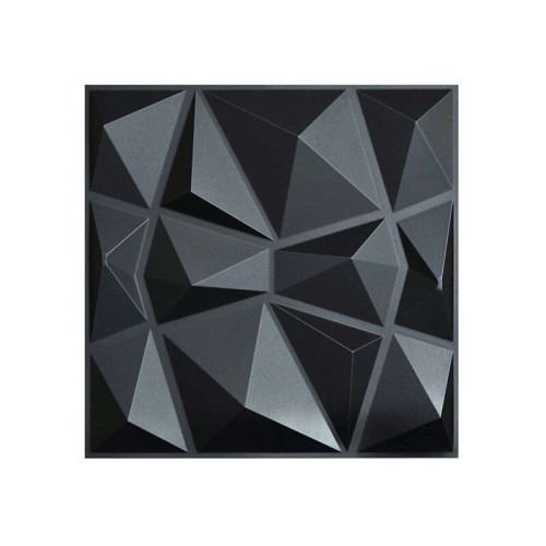 3D Decorative Wall Panel (50x50cm) 1 Panel - Black