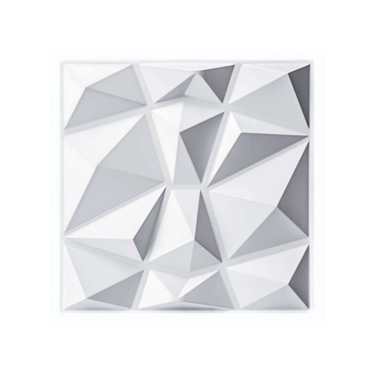 3D Decorative Wall Panel (50x50cm) 1 Panel - White