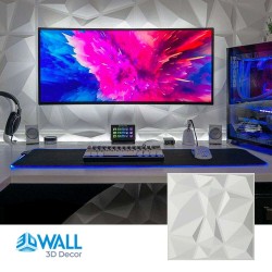 3D Decorative Wall Panel (50x50cm) 10 Panels - White 3D Decorative Wall Panel (50x50cm) 10 Panels - White