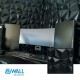 3D Decorative Wall Panel (50x50cm) 10 Panels - Black