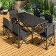 Outdoor Camping Folding Table Set for - 6 Person