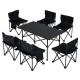 Outdoor Camping Folding Table Set for - 6 Person