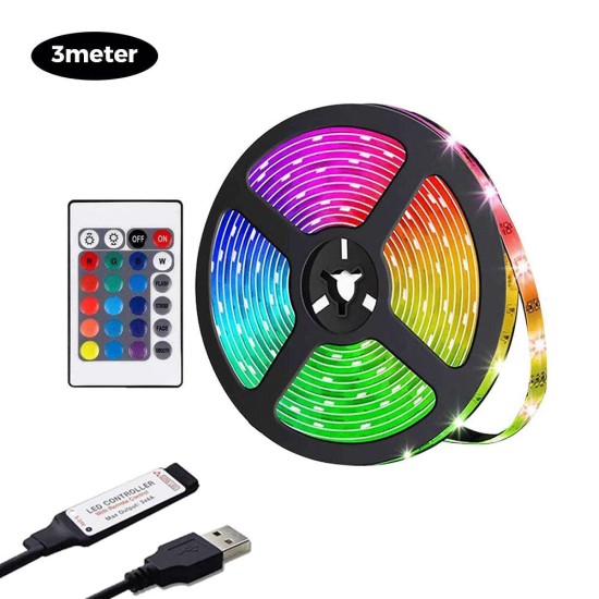RGB SMD 5050 LED Strip Lights - 3meter