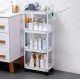 Multifunctional Mobile Storage Cart With Wheels