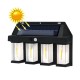 4-Light Solar Wall Powered Warm Light Garden Pathway Light with Motion Sensor - (HW 999-4W)
