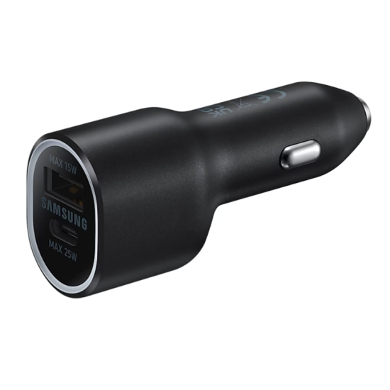 40W Car Charger Duo Fast Charging - Black