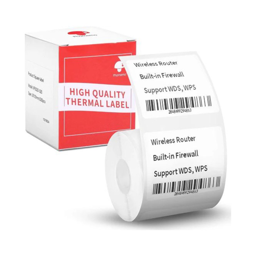 Phomemo Printer Labels 40x30mm/230Pcs Square - White