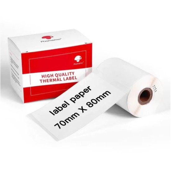 Phomemo Printer Labels 70x80mm-100Pcs - White