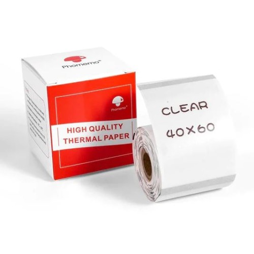 Phomemo Printer Labels 40x60mm/130Pcs Transparent