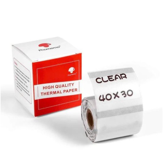 Phomemo Printer Labels 40x30mm/230Pcs Transparent