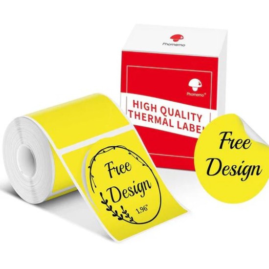 Phomemo Printer Labels 50x50mm/140Pcs Round - Yellow