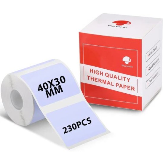 Phomemo Printer Labels 40x30mm/230Pcs Square -Purple