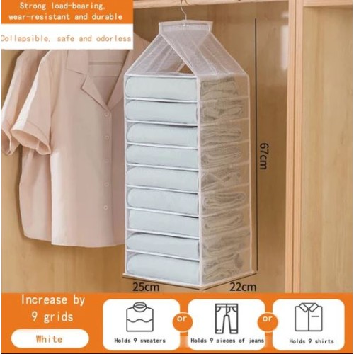 Clear Wardrobe Storage Racks with Hooks