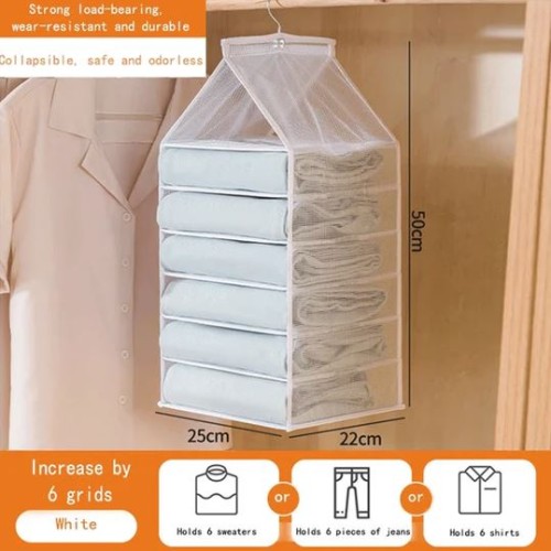 Clear Wardrobe Storage Racks with Hooks