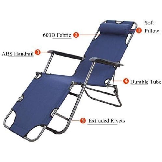 Foldable Portable Lightweight Adjustable Camping Reclining Chair