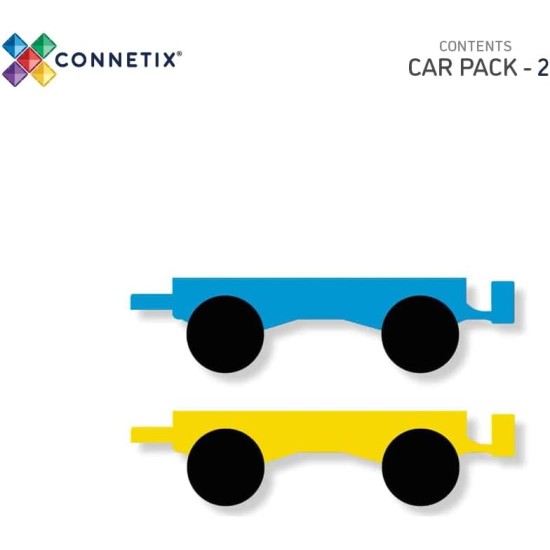 Connetix Rainbow Car Pack 2 Piece