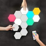 Hexagon Lights with Remote Control Smart LED Wall Light Panels Touch Sensor - 10 Pannel