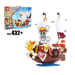 One Piece Thousand Sunny Pirate Ship Building Kit - 432+ Pcs