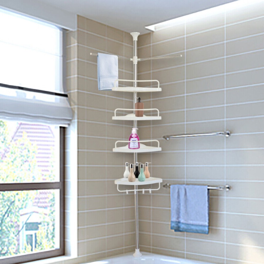  4 Tier Bathroom Corner Organizer Shelf