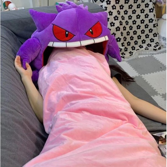 Pokemon Gengar Pillow Head Cover w/ Blanket