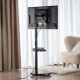 Small TV Stand with Casters Movable Stand 17-43inch