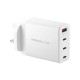 Momax ONEPlug 140W 3-Port GaN Charger (UK) - White