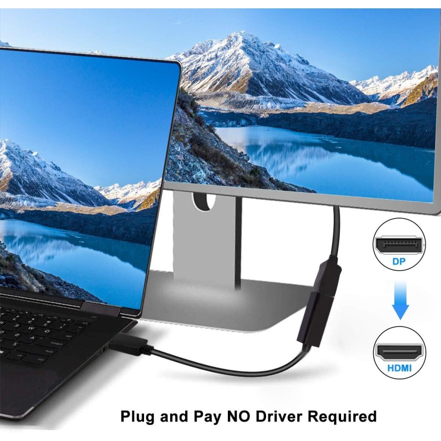 4K DisplayPort to HDMI Adapter