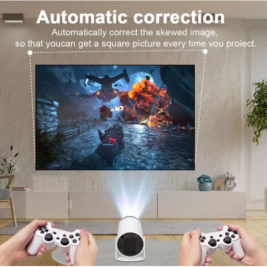 4K Game Projector Classic Retro Video Game Console 64GB 10000 Games LCD Potable Projector (X10 Plus)