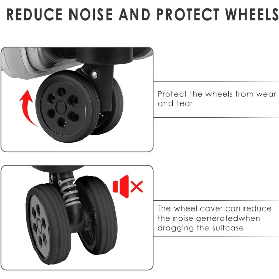 4 Pack Luggage Suitcase Wheels Cover