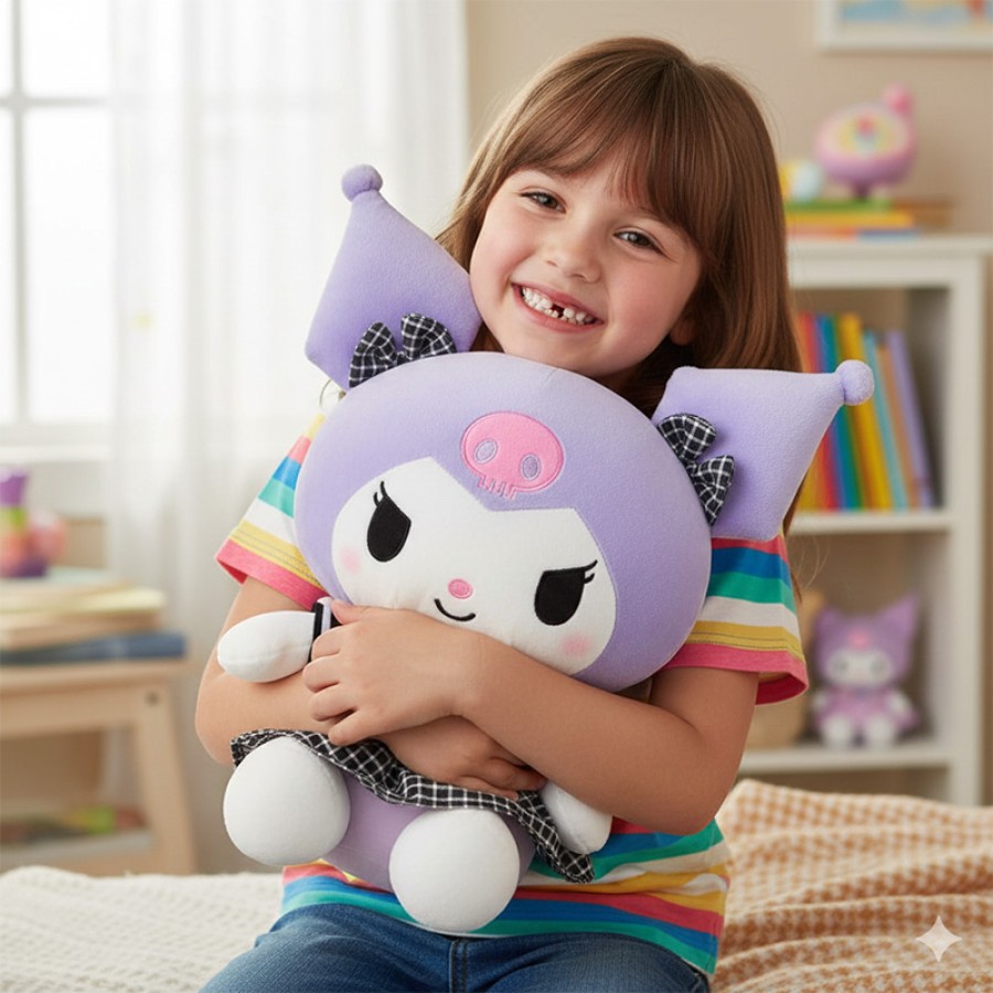 Kuromi  Sanrio Dress Soft Plush Doll 30x40cm