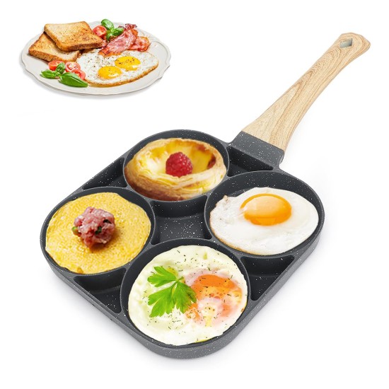 4 Hole Non-stick Egg Pancake Frying Pan