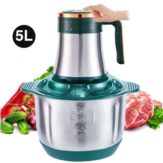 5L Electric Meat Grinder 5 Gears Stainless Steel Electric Chopper