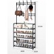 4-Tier Shoe Coat Railing Rack 78x155cm (Home Rack)