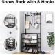 4-Tier Shoe Coat Railing Rack 78x155cm (Home Rack)