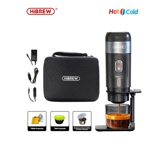 HiBREW H4A Portable Hot & Cold Brewing Coffee Machine - Black Color