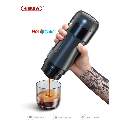 HiBREW H4A Portable Hot & Cold Brewing Coffee Machine - Black Color