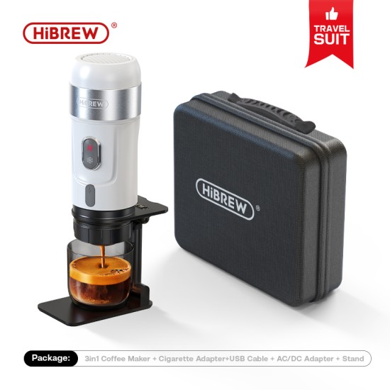 HiBREW H4A Portable Hot & Cold Brewing Coffee Machine - White Color